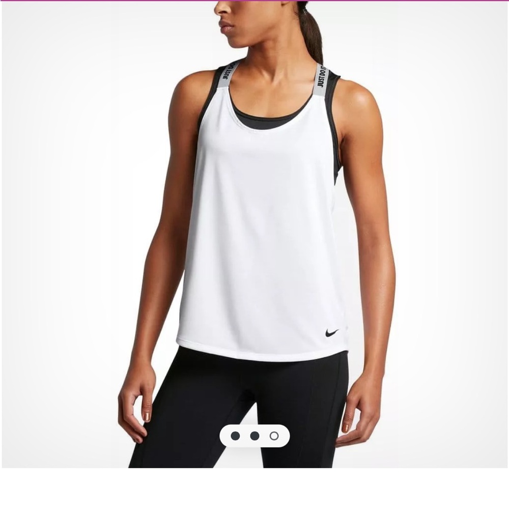 Nike Women's White Elastika Tank Top